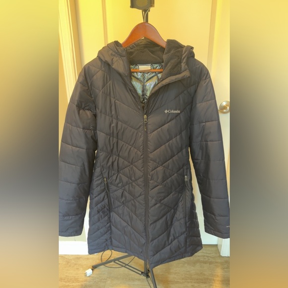 Columbia Women's Navy Hooded Puffer Coat - Picture 1 of 1